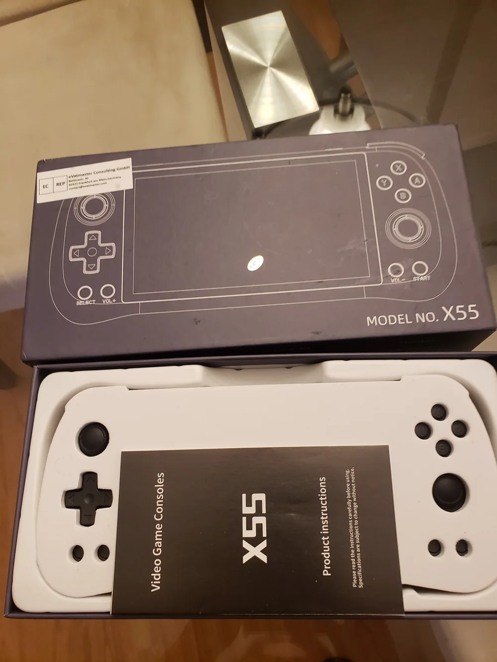 White Handheld Gaming Console - Portable Video Game System